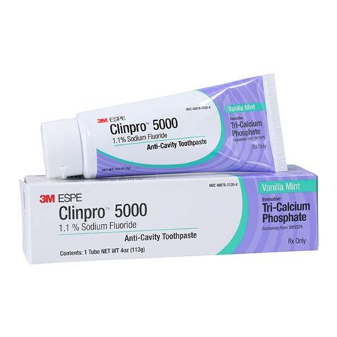 Clinpro 5000 1.1% Sodium Fluoride Anti-Cavity Toothpaste Vanilla Mint 4oz 24Cs - DDS Dental Supplies