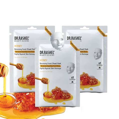 DR.RASHEL Honey Face Sheet Mask With Serum For Women and Men | All Skin ...
