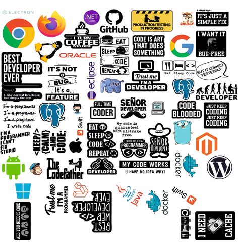 Coder Waterproof Sticker (pack of 54) – Zesta Neon