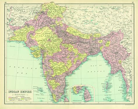 Map of the Indian Empire 1914