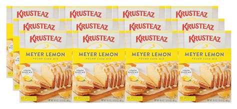 Buy Krusteaz Meyer Lemon Pound Cake Mix with Lemon Glaze 16.5 Ounce ...