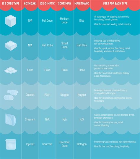 Six Types of Ice, One Guide to Sort Them All | Types of ice, Ice cube ...