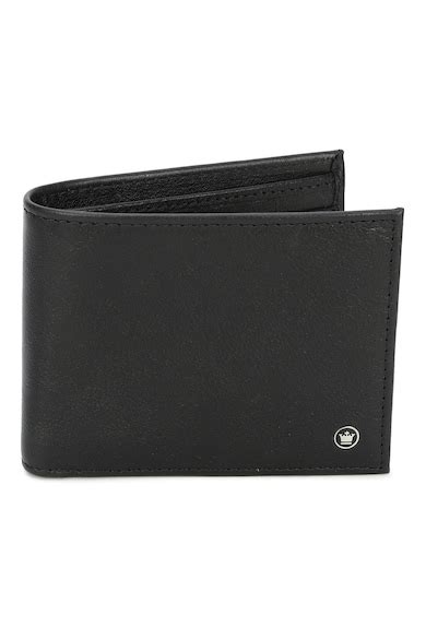Buy Men Black Solid Leather Wallet Online - 550606 | Louis Philippe
