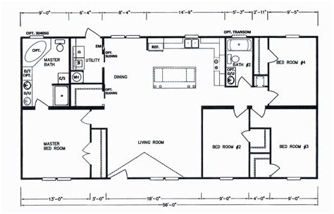 House Floor Plans 4 Bedroom 2 Bath