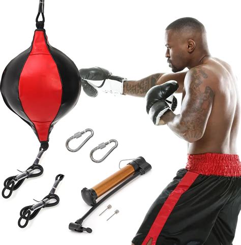 Amazon.com : Noamus 8 Pack Double End Bag, Unisex PU Leather Speed ...