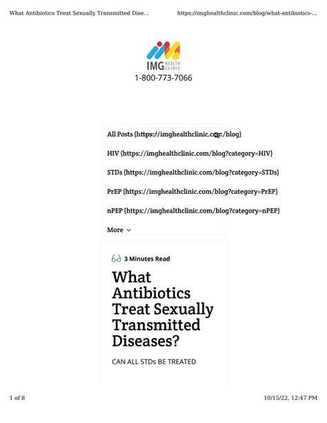 SOLUTION: What antibiotics treat sexually transmitted diseases - Studypool