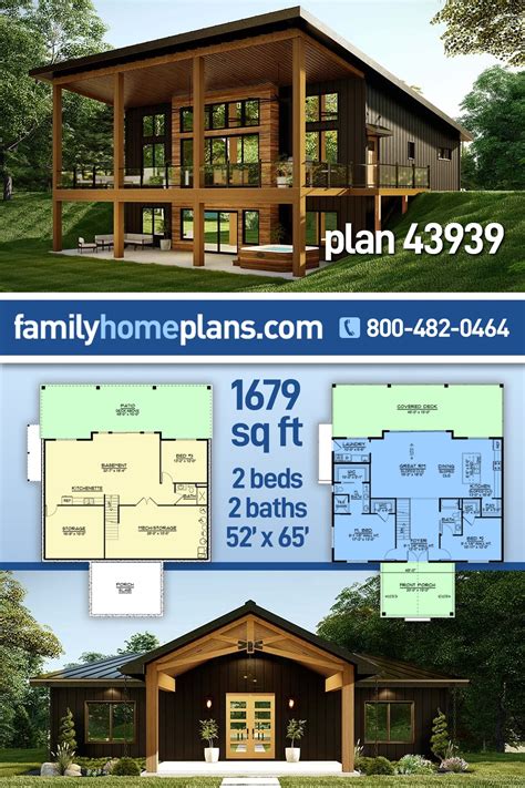Eco Friendly Cabins Floor Plans Contemporary Cabin House Plan ANK