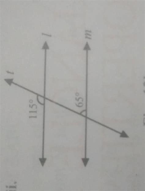 In above figure line L and m are cut by transversal t Find L is ...