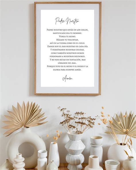 Padre Nuestro Spanish Bible Verse Printable Matthew Verso De - Etsy