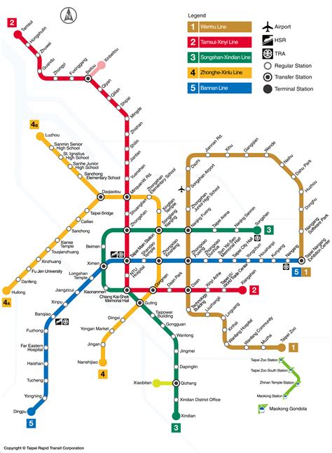 MRT: Taipei metro map, Taiwan
