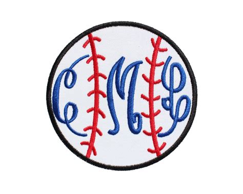 Baseball Monogram Personalized Custom Sports Sew or Iron on Patch ...