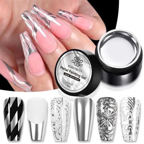 Buy BORN PRETTY Metallic Painting Gel Polish BELLE GAGA Super Bright ...