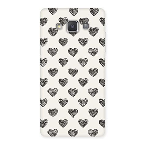 Awesome Black Sketch Hearts Back Case Cover for Galaxy Grand Max ...