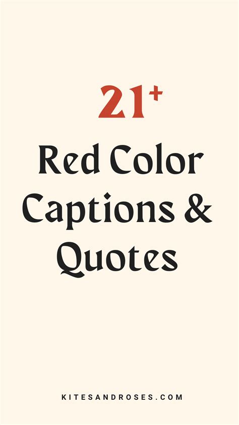21+ Red Color Quotes That'll Inspire Your Aesthetic - Kites and Roses ...