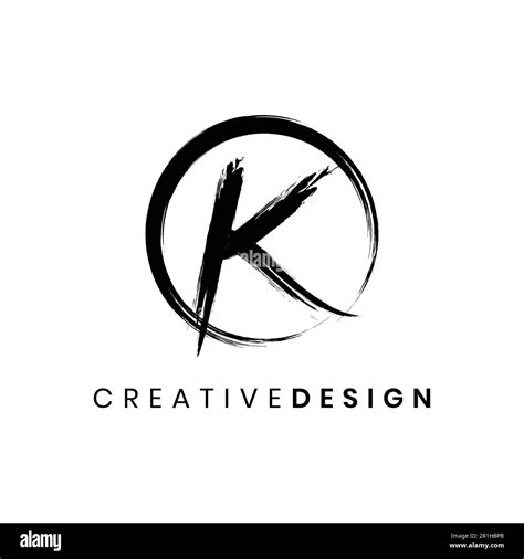 Unique brush stroke letter K logo design vector illustration Stock Vector Image & Art - Alamy