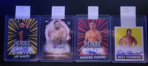 wrestling autograph cards elimination chamber watch alone ebay live