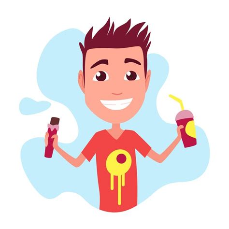 Kind beim Frühstück oder Mittagessen Junge beim Essen und Trinken von ...