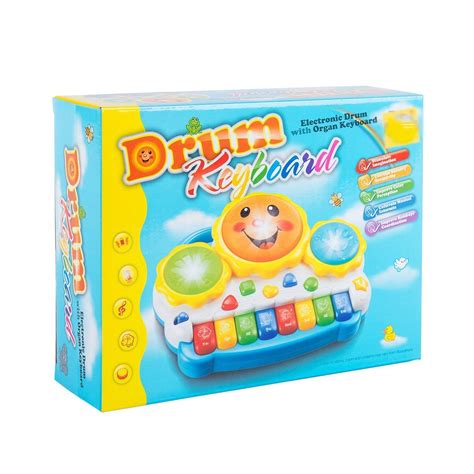 Buy TD CREATIONS Drum Keyboard Musical Piano Baby Toys with Flashing ...