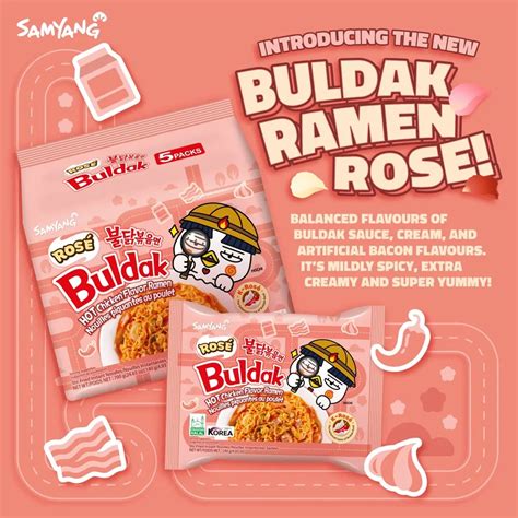 Samyang Buldak Rosé Extra Creamy K-rose Stir Fried Hot Chicken Ramen ...