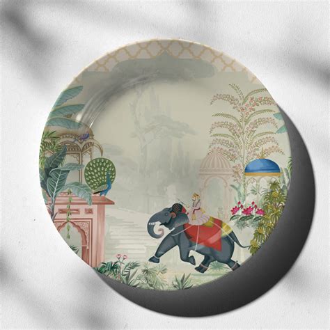 King Riding Elephant: Buy Premium Quality Decorative Art Plates Online ...