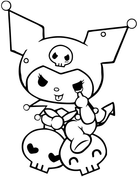 Nice Kuromi coloring page - Download, Print or Color Online for Free