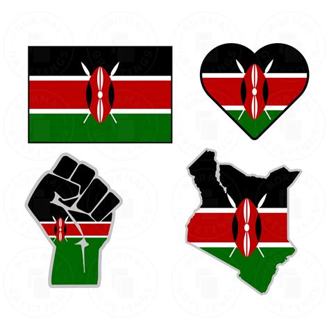 Kenya Flag SVG PNG Bundle Kenyan Flag Kenyan Pride African American ...