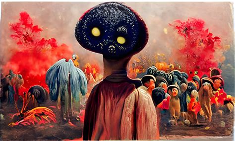 Alien Cartoon with Long Neck 的图像结果