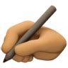 🏽 Writing hand: medium skin tone emoji copy paste png download
