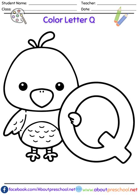 Coloring Page Letter Q