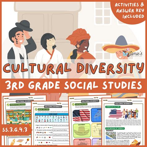Cultural Diversity Activity & Answer Key 3rd Grade Social Studies ...