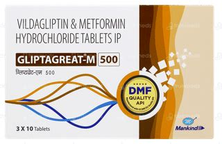 Gliptagreat M 500 Tablet: Uses, Side Effects, Price & Substitutes