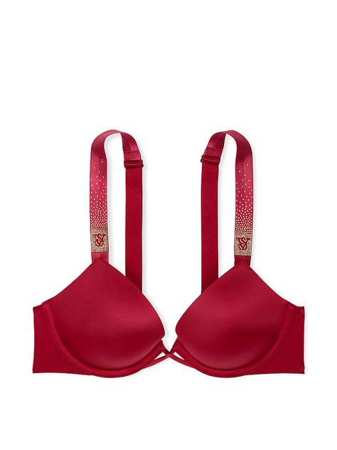 Red Lacquer Push Up Scattered Shine Strap Bra | Victoria's Secret UK