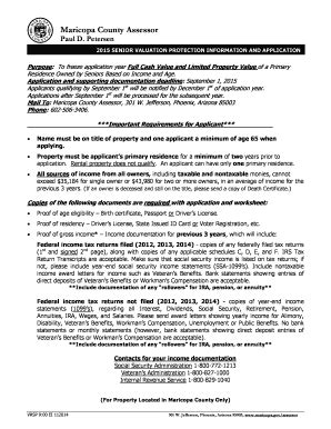 Senior Valuation Protection Application - Mcassessor Maricopa - Fill ...