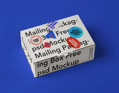 Mail Packaging Cardboard Box Free Mockup | Free Mockup World