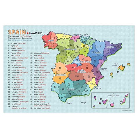 Carte Des Pays Et Capitales Hispanophones