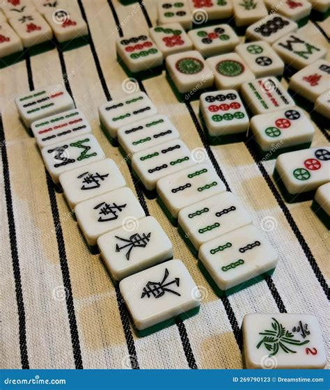 The Mahjong Is Chinese Board Game Top View Image Stock Photography ...