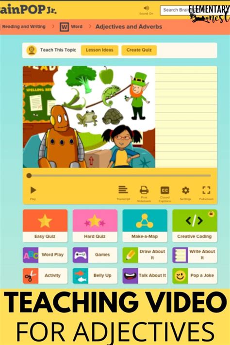 Image result for BrainPOP Jr Using Adjectives