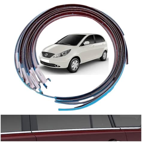 Speed 99~RPM Chrome Lower Windows Garnish for TATA Indica Vista Pack of ...