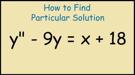 Image result for Particular Solution Examples