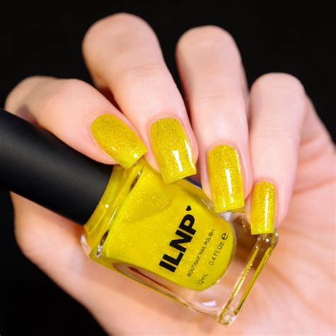 Buy ILNP- Peek-A-Boo | Yellow Jelly with Glittering Shimmers Nail Polish