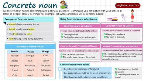 Concrete Nouns in English with Examples