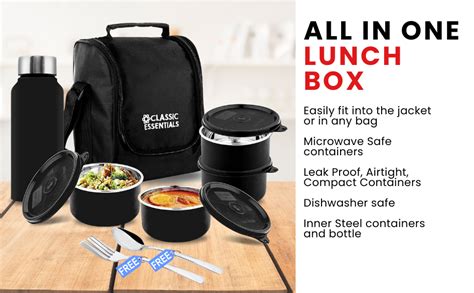 Buy CLASSIC ESSENTIALS Supreme All in One Lunch Box with Insulated Bag ...