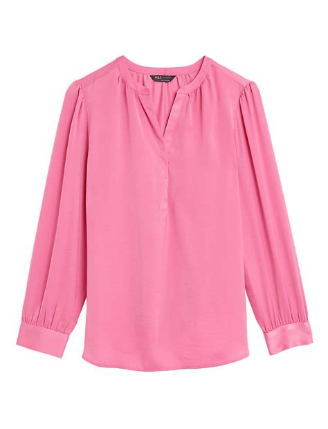 Buy Round Neck Popover Blouse at Marks & Spencer