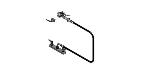 T and S Brass B-5120-34A68H35 Pre-Rinse 8" Deck Mounted Food Service ...