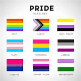 Pride set with lgbtq flags | Premium Vector