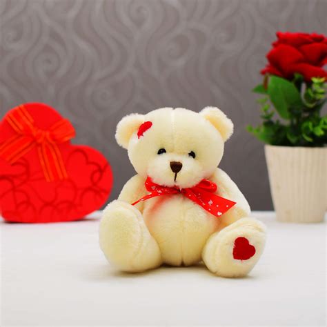 Buy ARCHIES Soft Toys Stuffed Teddy Bear Cute Ribbon Plush Toy (14 x 8 ...