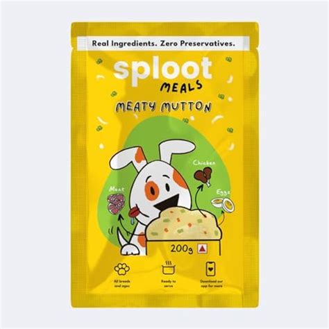 Sploot Natural Wet Dog Food - Meaty Mutton - Pet Food for Adult and ...