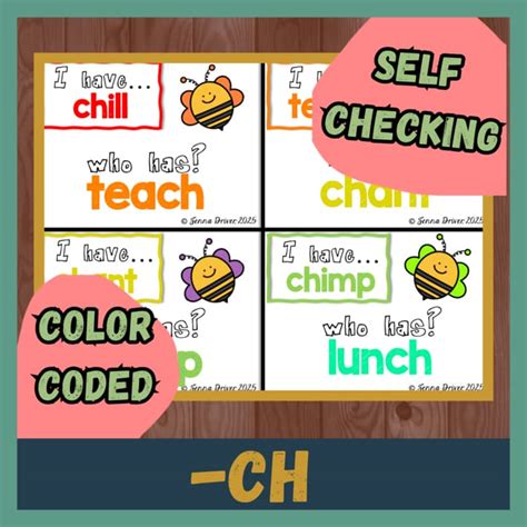 I Have, Who Has? | Words ending in CH by Jenna Driver | TPT