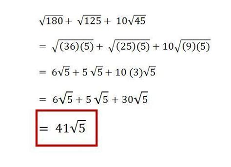 square root of 180+square root of 125+10square root of 45 need to ...