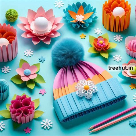 Winter Cap Paper Craft Ideas for Classroom Activities
